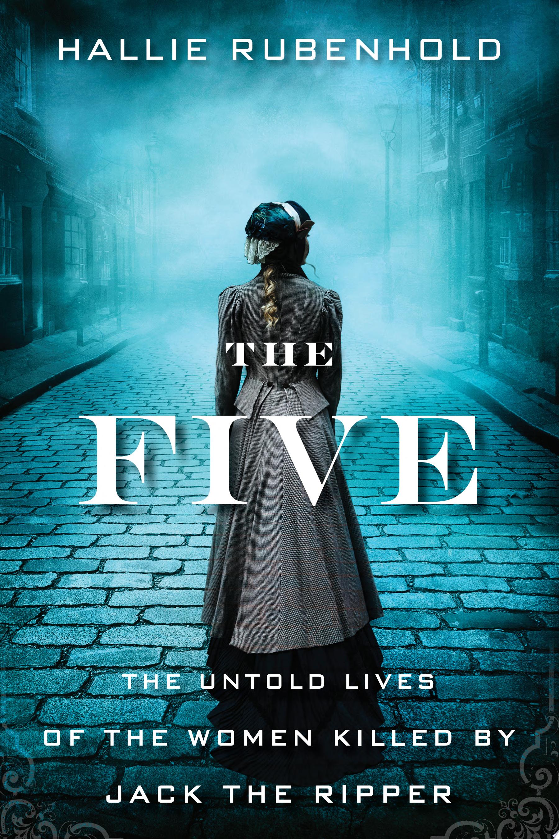 Cover of "The Five," showing a woman walking down a street, facing away from the viewer