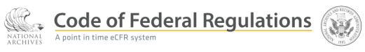 Electronic Code of Federal Regulations logo