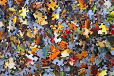 Pile of puzzle pieces