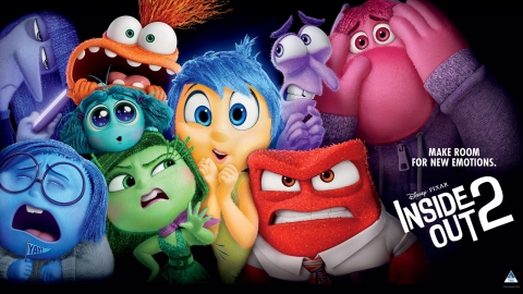 Inside Out 2,  Disney Pixar Film.  rated PG.