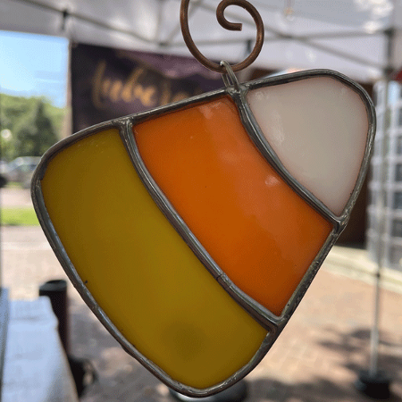 stained glass candy corn