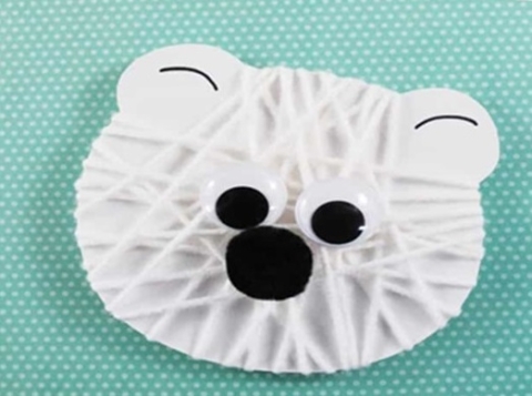 Yarn Polar Bear Craft MAgnet