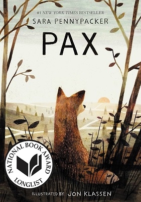 Book cover of Pax, a fox looking into the distance.